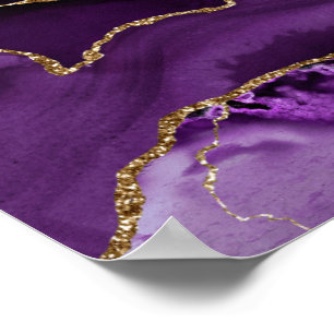 Poster Ouro de Glamor Preto Violet