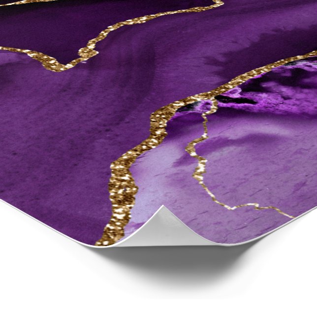 Poster Ouro de Glamor Preto Violet (Borda)