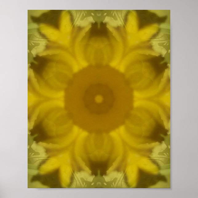 Poster Ouro de Intermitência da Flor Sunshine (Frente)