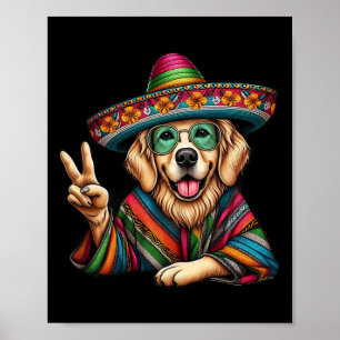Poster Ouro de Mão Paz Retriever Crianças Homens Cinco Mu