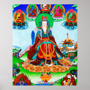 Poster Ouro de thangka Legal oriental tibetano