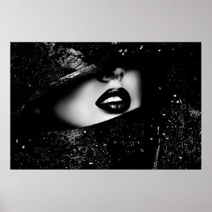 Poster Ouro diagonal Elegante com l
