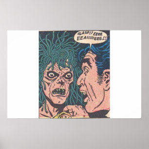 Poster ouro dos anos 90 histórias em quadrinhos de colhe