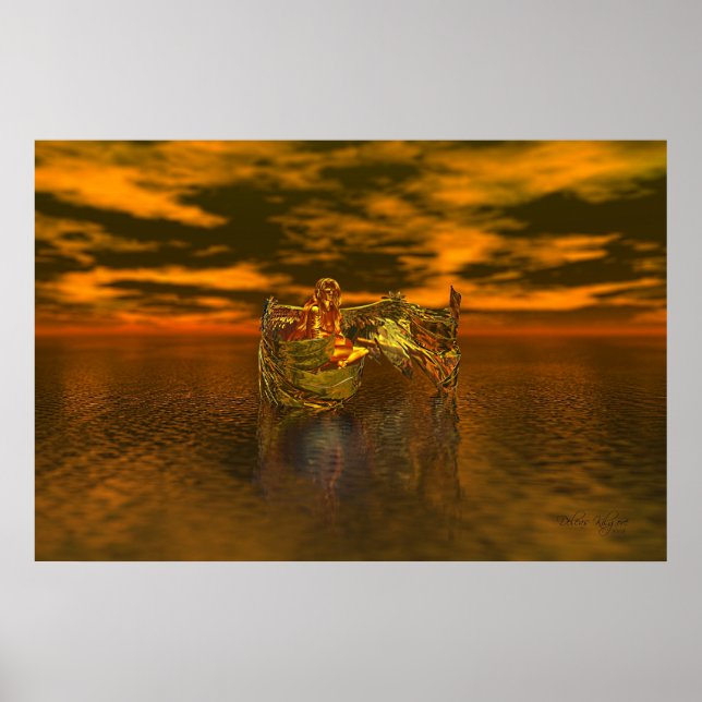 Póster Ouro Fantasy Angel (Frente)