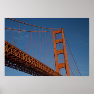 Poster Ouro Gate Bridge conforme exibido do Forte Point