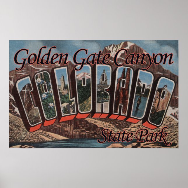 Poster Ouro Gate Canyon State Park, Colorado (Frente)