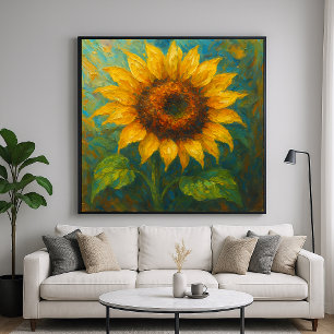 Poster Ouro Girassol - Impacto para a pintura