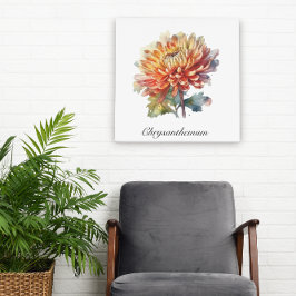 Póster Ouro Harvest Chrysanthemum, personalizado