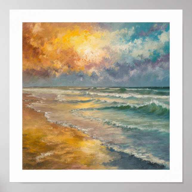 Poster Ouro hora na praia (Frente)