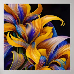 Poster Ouro Iris Hosta X AI ART