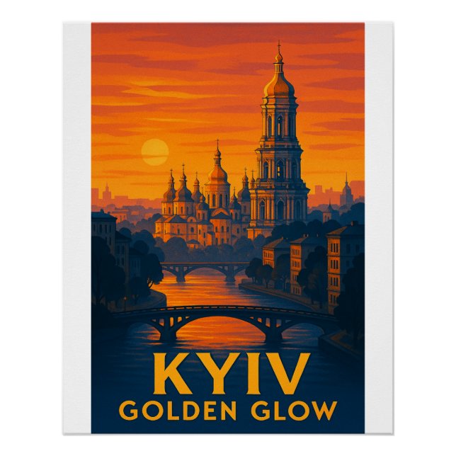 Póster Ouro Kiev brilha" (Frente)