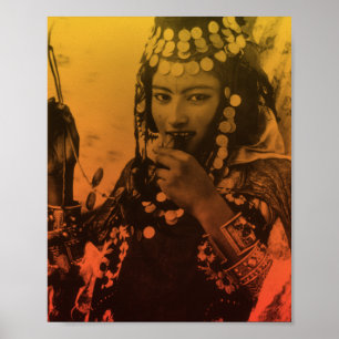 Poster Ouro Magrebe Ouled Naïl Berber Rapariga Mulher do 