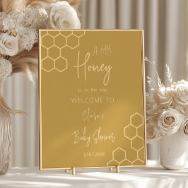 Poster Ouro Mínimo Mel Boige Chá de fraldas Bem-vindo