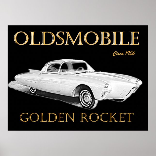 Póster Ouro Oldsmobile Rocket (Frente)
