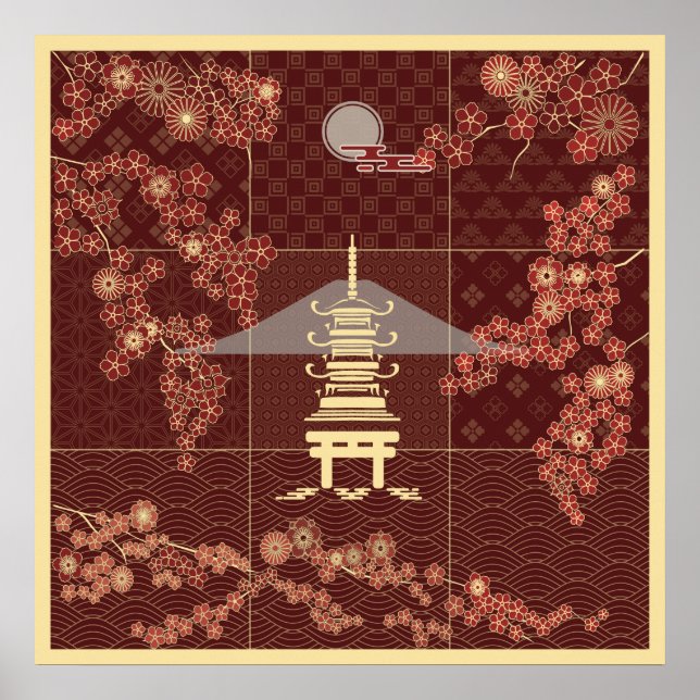 Poster Ouro Pavillion Zen Art (Frente)