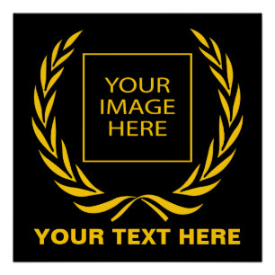 Póster Ouro pessoal Laurel Wreath