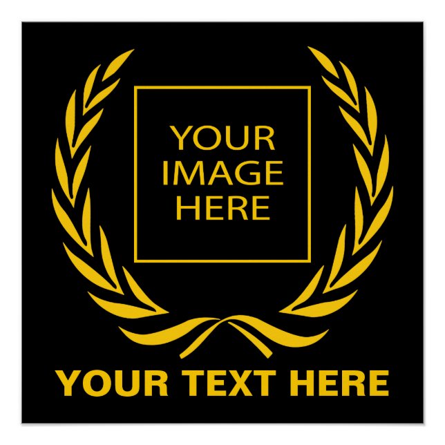Póster Ouro pessoal Laurel Wreath (Frente)