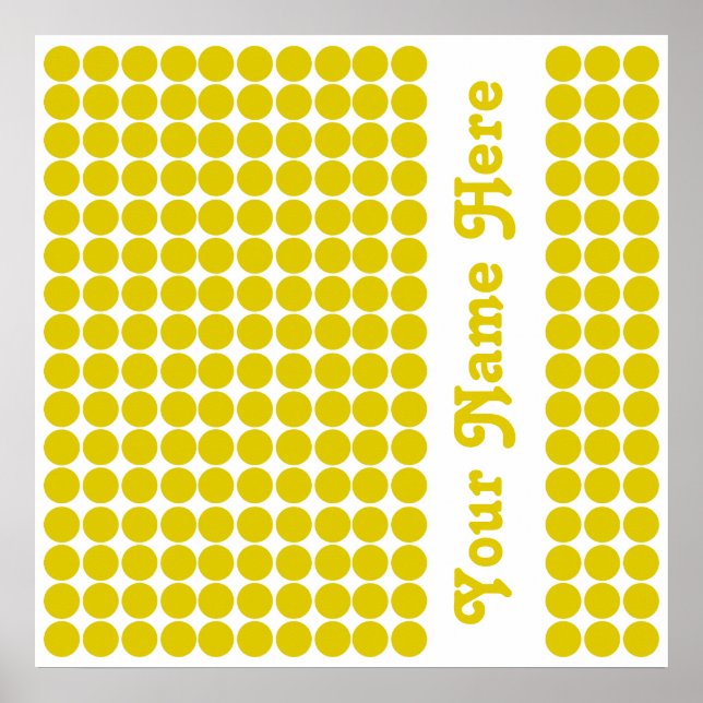 Póster Ouro Popy Safari Dot com nome (Frente)