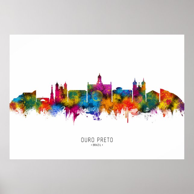 Poster Ouro Preto Brasil Horizonte (Frente)