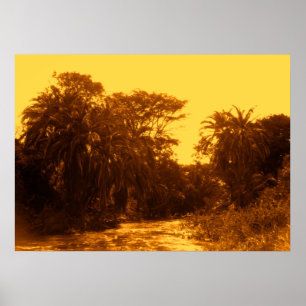 Poster Ouro River Gallery Forest Vintage - Terras Tropica