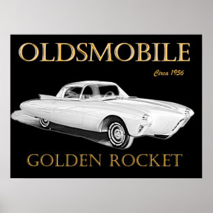 Póster Ouro Rocket de Oldsmobile