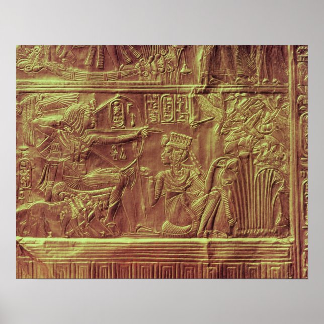 Poster Ouro santuário, tesouro de Tutankhamun (Frente)