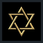 Póster Ouro Star de David<br><div class="desc">Ouro Star de David Sinta-se livre para adicionar suas próprias palavras e/ou fotos a este item através das ferramentas de personalização de excelentes do Zazzle. Esse design também está disponível em dezenas de outros produtos. Obrigados para passar! Deus abençoe!</div>