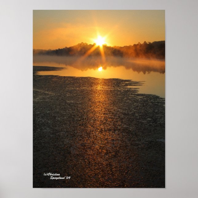 Poster Ouro Sunrise Lake (Frente)