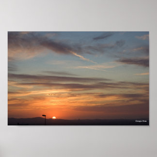 Póster Ouro Sunset na Sardenha - Itália