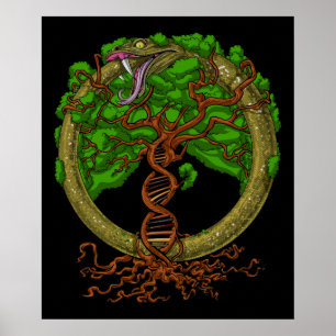 Poster Ouroboros Snake Tree Of Life