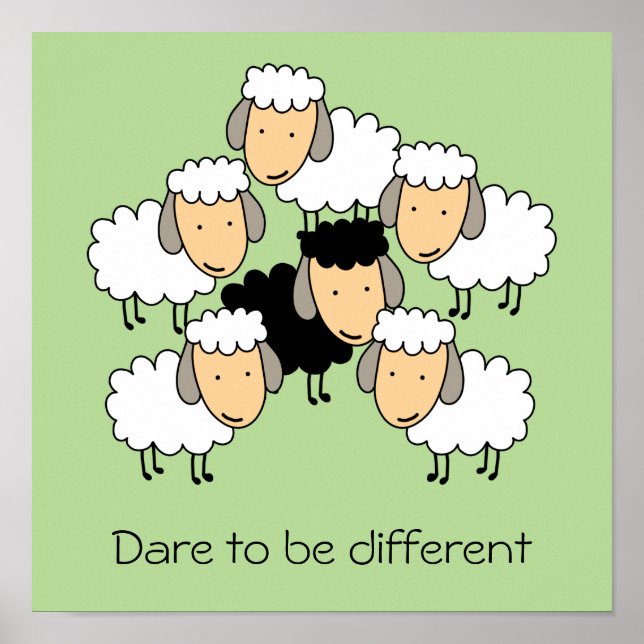 Poster Ouse Ser Diferente Ovelha Negra (Frente)