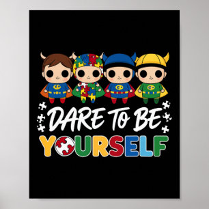 Poster Ouse Ser Você Mesmo Super-Herói Conscientização do