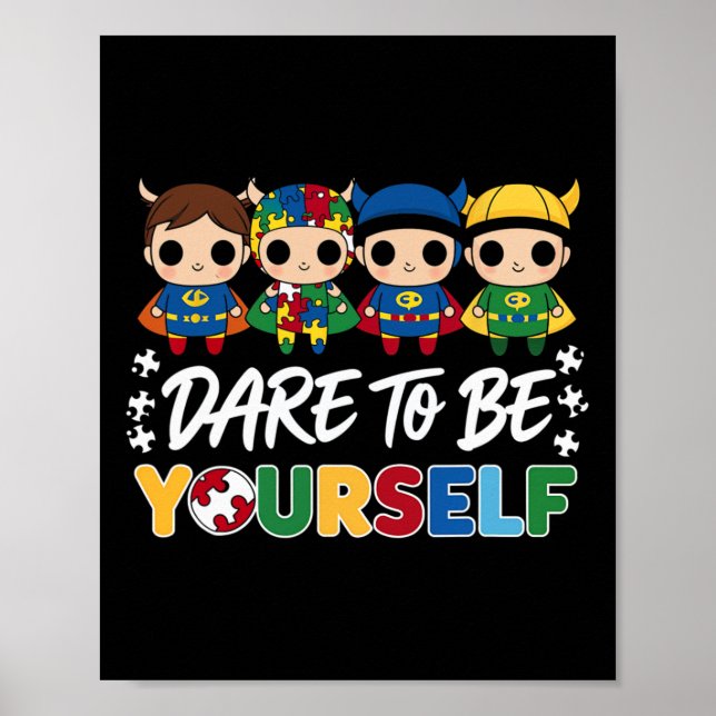 Poster Ouse Ser Você Mesmo Super-Herói Conscientização do (Frente)