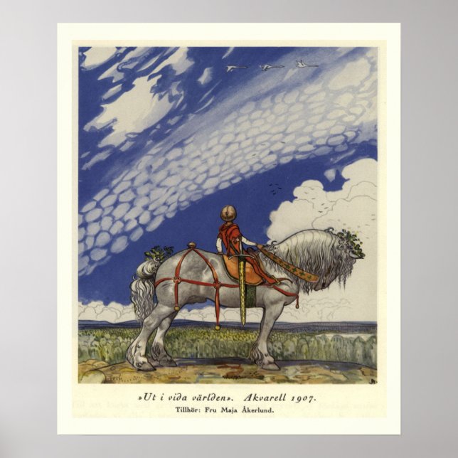 Póster Out In the Wide World por John Bauer (Frente)