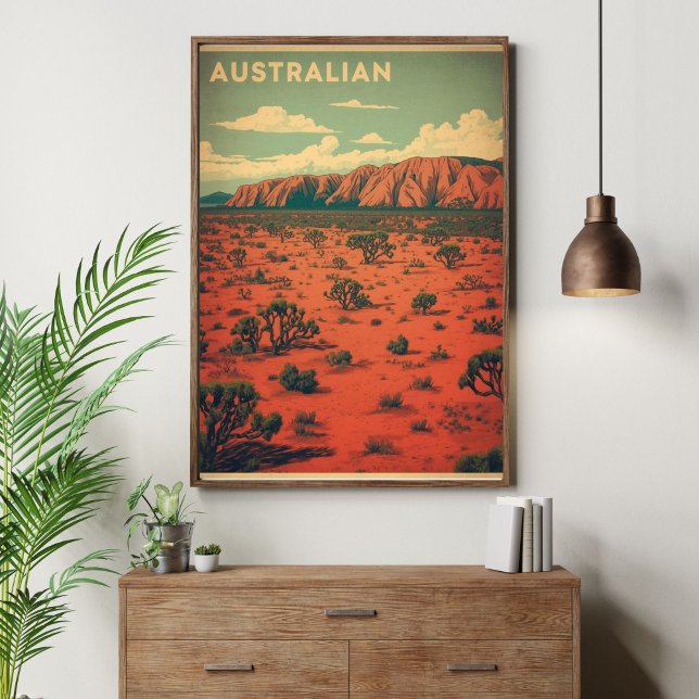 Poster Outback Odyssey – Retro Australian Desert Travel  (Criador carregado)