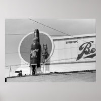 Outdoor publicitário com cerveja, 1940
