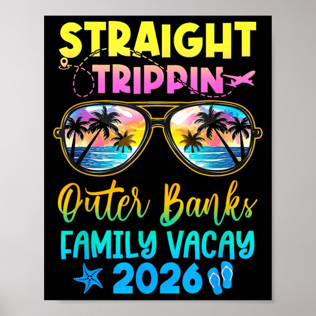 Poster Outer Banks Family Vacay Vacation 2026 Straight Tr (Frente)