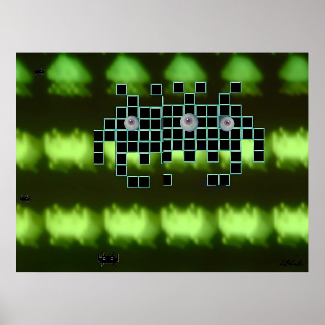 Poster Outer Space Invader Kingdom (Frente)