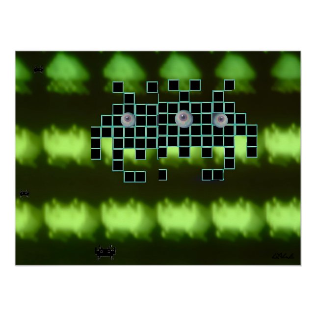 Póster Outer Space Invader Kingdom (Frente)