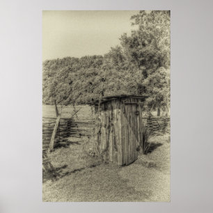 Póster Outhouse da Montanha enfumaçado