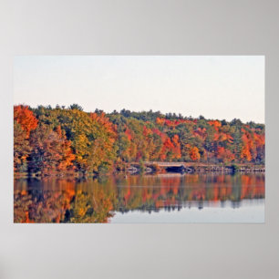 Póster Outono ao longo do Wisconsin River
