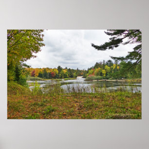 PÓSTER OUTONO CHEGA À ÁREA DAS QUEDAS DE TAHQUAMENON/MICH