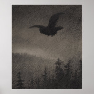 Poster Outono da noite, Theodor Kittelsen