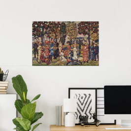 Póster Outono de Maurice Prendergast, Vintage Fine Art