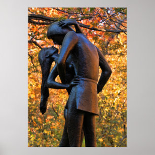 Póster outono do Central Park: Romeu e Julieta Estátua 0