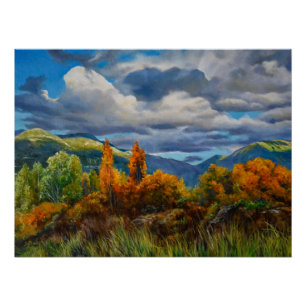 Póster Outono do ouro nas montanhas