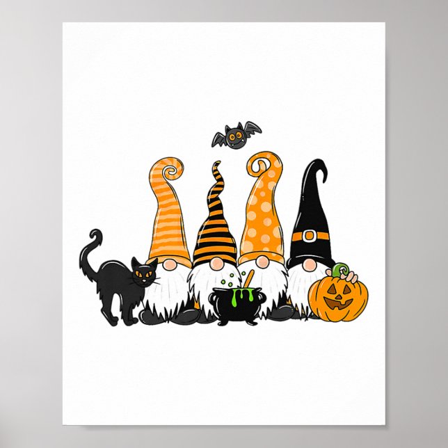 Poster outono dos Gnomos do Halloween Cupin de outono H (Frente)