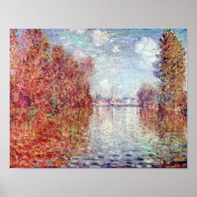 Poster Outono em argentino por Claude Monet (Frente)