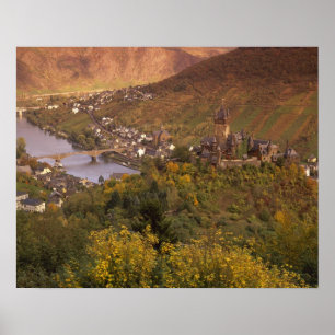 Poster Outono em Cochem, Renânia-Palatinado, Alemanha