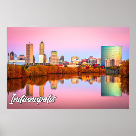 Poster Outono Em Indianápolis, Indiana, EUA